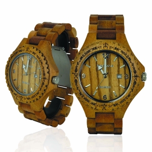 Handmade Wooden Watch Made with Acacia Koa Wood - Kahala # 1A