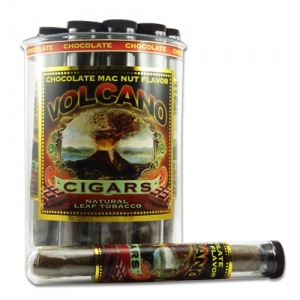 Tub of 25 Chocolate Macadamia Nut Volcano Cigars Tub of 25 Chocolate Macadamia Nut Volcano Cigars