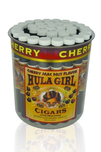 Tub of 36 Hula Girl Cherry Mac Nut Flavored Cigars Tub of 36 Hula Girl Cherry Mac Nut Flavored Cigars