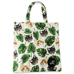 Eco Tote Bag Cats and Leaves Eco Tote Bag Cats and Leaves