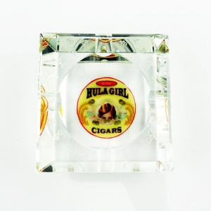 Hula Girl Four Small Cigar Crystal Ashtray (Square) Hula Girl Four Small Cigar Crystal Ashtray (Square)