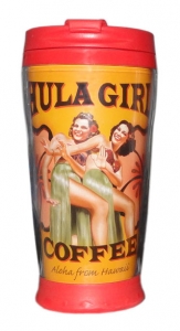 Hula Girl Red Travel Mug Hula Girl Red Travel Mug