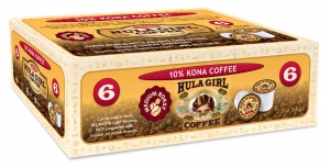 Hula Girl 10% Kona Coffee Box of 6 K-Cups Hula Girl 10% Kona Coffee Box of 6 K-Cups