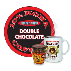 Hula Girl 10% Kona Blend Freeze Dried Instant Coffee Hula Girl 10% Kona Blend Freeze Dried Instant Coffee