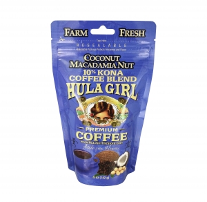 Hula Girl 10% Kona Coffee Blend Coconut Macadamia Nut Hula Girl 10% Kona Coffee Blend Coconut Macadamia Nut