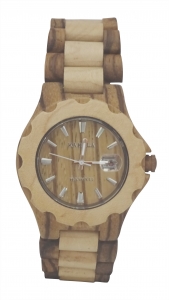 Kahala Handmade Wooden Watch Made with Walnut and Zebra Wood Handmade Wooden Watch Made with Walnut and Zebra Wood