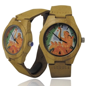 Handmade Kahala Wooden Watch Handmade Kahala Wooden Watch Made With Natural Acacia Koa Wood with Hawaiian Artwork - HGW206