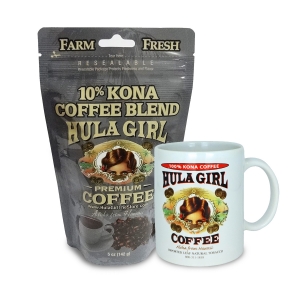Hula Girl 10% Kona Coffee Blend 5oz