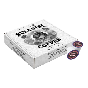 Hula Girl 100% Kona Coffee Single Serve K-Kup Box of 25 Hula Girl 100% Kona Coffee Single Serve K-Kup Box of 25