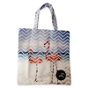 Eco Tote Bag Chevrons and Two Flamingos Eco Tote Bag Chevrons and Two Flamingos