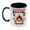Hula Girl Coffee 11oz Mug Two Tone Black Inner and Handle Hula Girl Coffee 11oz Mug Two Tone Black Inner and Handle