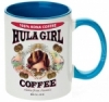 Hula Girl Coffee 11oz Mug Two Tone Cambridge Blue Inner and Handle