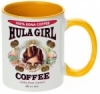 Hula Girl Coffee 11oz Mug Two Tone Golden Yellow Inner and Handle