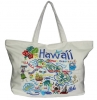 Hawaiian Embroidered Cotton Beach Bag Hawaiian Embroidered Cotton Beach Bag