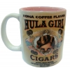 Hula Girl Mug with Cigar Logo Two Tone Pink 11oz Hula Girl Mug with Cigar Logo Two Tone Pink 11oz