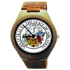 Kahala Wooden Watch Made with Natural Bamboo Wood with State of Arkansas Seal Kahala Wooden Watch Made with Natural Bamboo Wood with State of Arkansas Seal