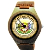 Handmade Wooden Watch Made with Natural Bamboo Wood with State of Hawaii Seal Wood Watch Made with Natural Bamboo Wood with State of Hawaii Seal