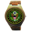 Handmade Wooden Watch Made with Natural Bamboo Wood with US Army Seal Kahala Wooden Watch Made with Natural Bamboo Wood with US Army Seal