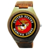 Handmade Kahala Wooden Watch With US Marine Corps Seal Kahala Wooden Watch With US Marine Corps Seal