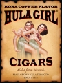 Hula Girl Cigar Poster Two Hula Dancing Girls with Mailing Tube