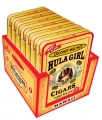 Hula Girl Coconut Mac Nut Small Cigar Box of 7 Tins with 8 Mini Cigars Each